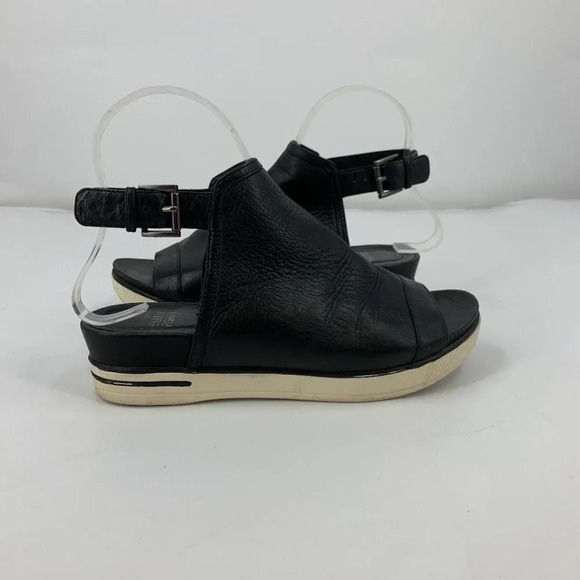 Eileen Fisher Women's Cover 2 Leather Open Toe Platform Sandals Size 6.5 - Picture 1 of 14